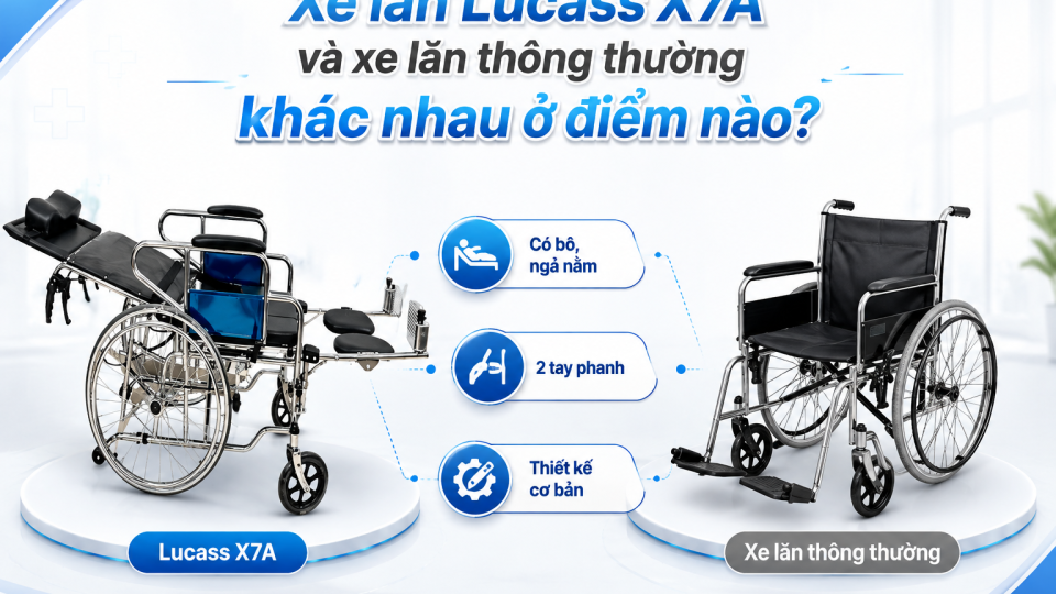 Xe lăn Lucass X7A và xe lăn thông thường khác nhau ở điểm nào?